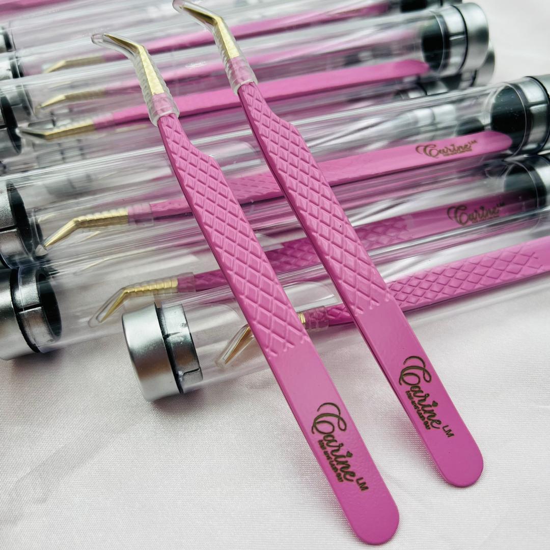 Eyelash extension curve tweezer