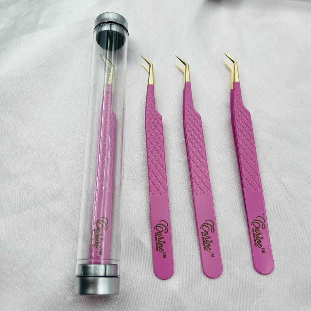 Eyelash extension curve tweezer