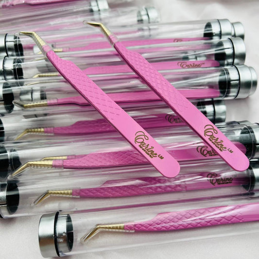 Eyelash extension curve tweezer